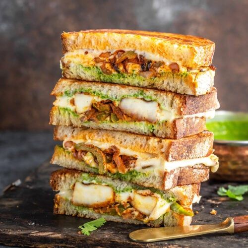 Grilled Chilli Cheese Paneer Sandwich